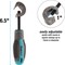 The Beadsmith Metal Stamp Holder, 6 inches, Metal Stamping Tool, with Grey & Aqua Textured Comfort Grip Handle, Holds Stamps in Place with a Safe and Secure Grip.